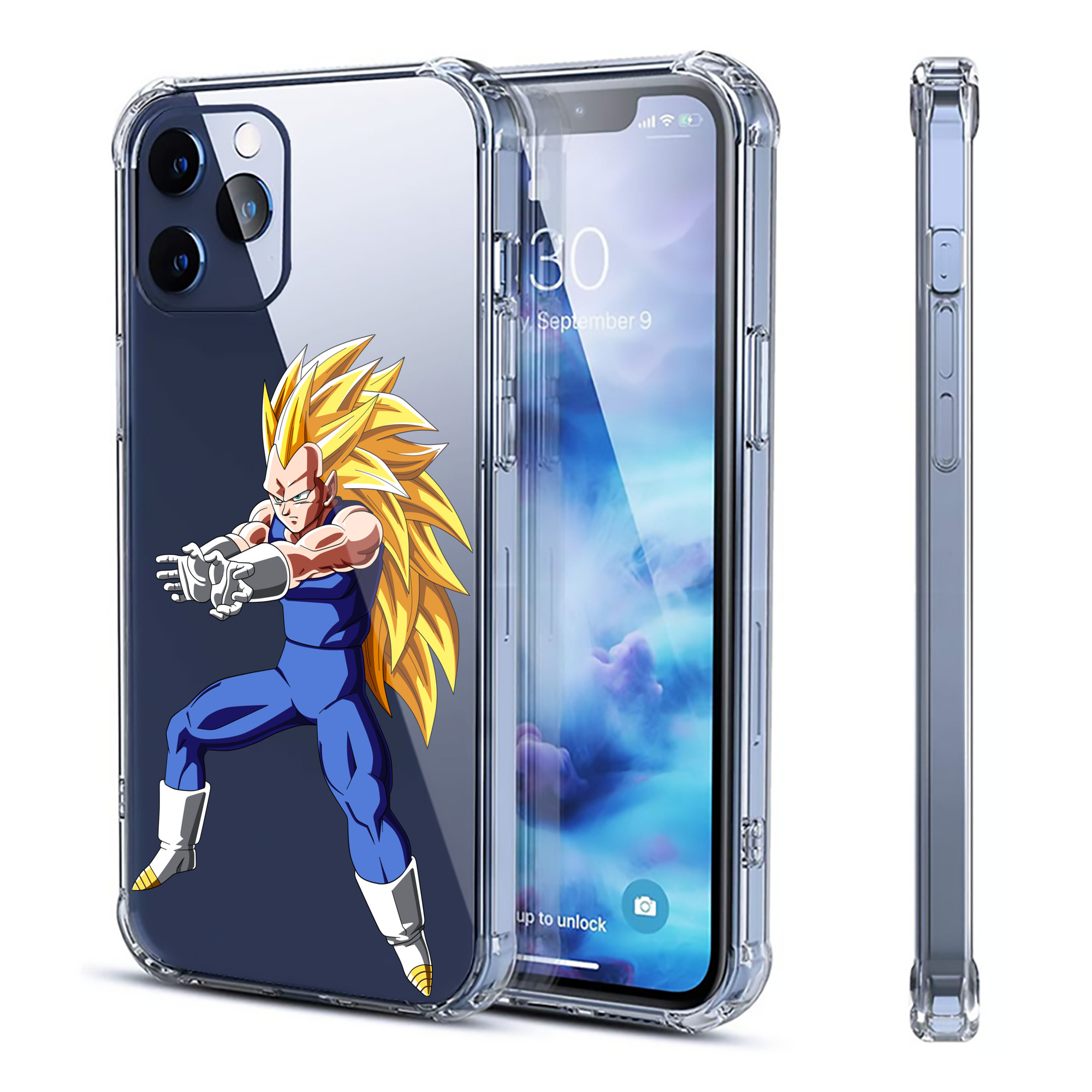 （画像用） ドラゴンボール ベジータ四世（Bejīta Yonsei）DRAGON BALL Vegeta IV 【iPhone 12シリーズ対応】透明スマホケース（クリアソフトケース）